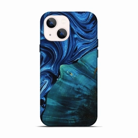 Anti Scratch Coating Tempered Screen Protector Iphone 13 Wood Live Edge Phone Case - Cory (Blue, 781464)