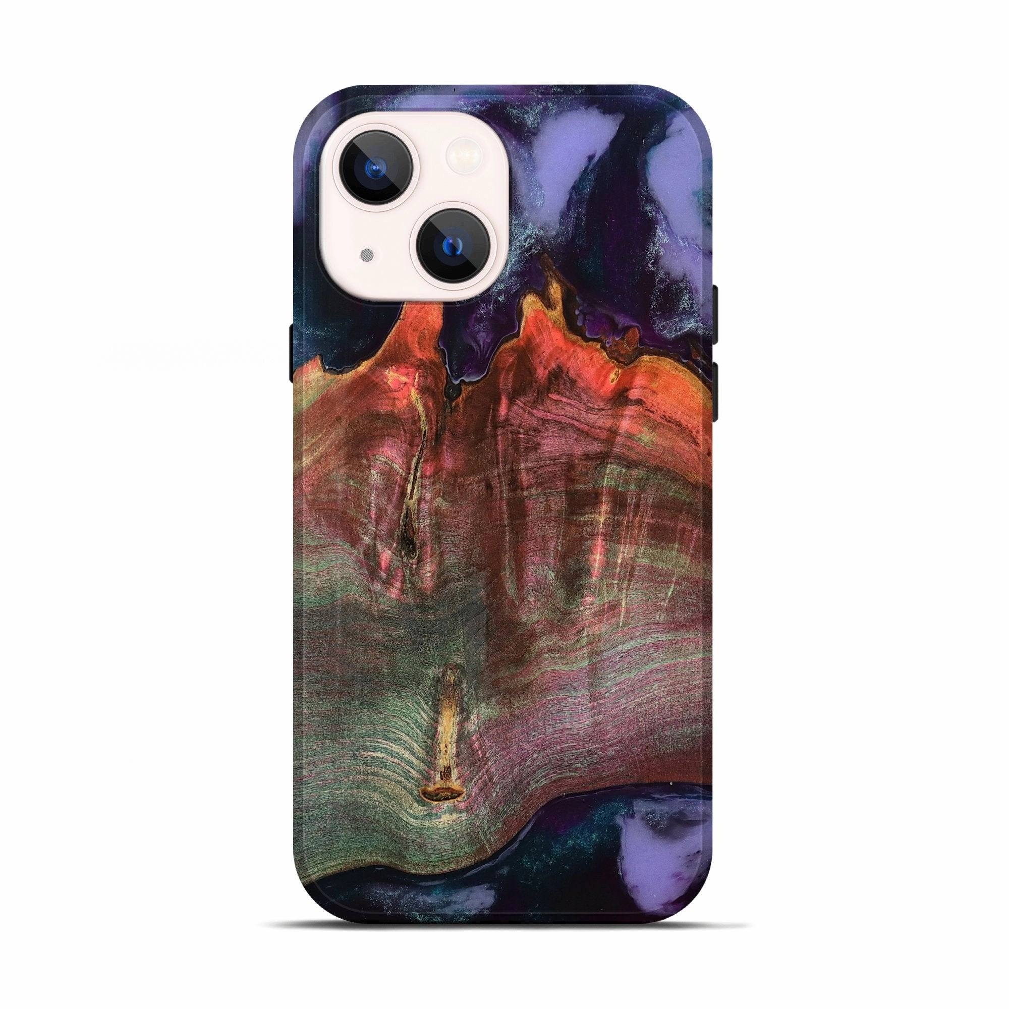 Bubble Resistant Film Iphone 13 Wood Live Edge Phone Case - Wade (Purple, 781013)