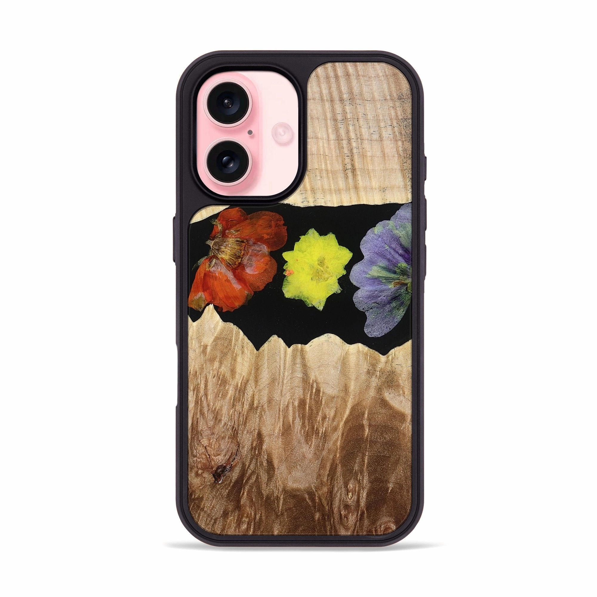 Fingerprint Shield Iphone 16 Wood Phone Case - Zoey (Bloom, 777869)