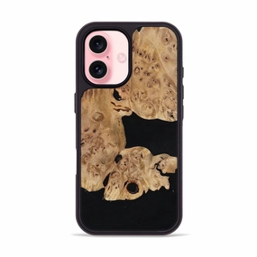 Anti Shock Film Drop Resistant Iphone 16 Wood Phone Case - Parker (Wood Burl, 780908)