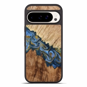 Pixel 10 Pro Xl Wood Phone Case - Kaizen (Teal & Gold, 778188) Anti Finger Grease Film