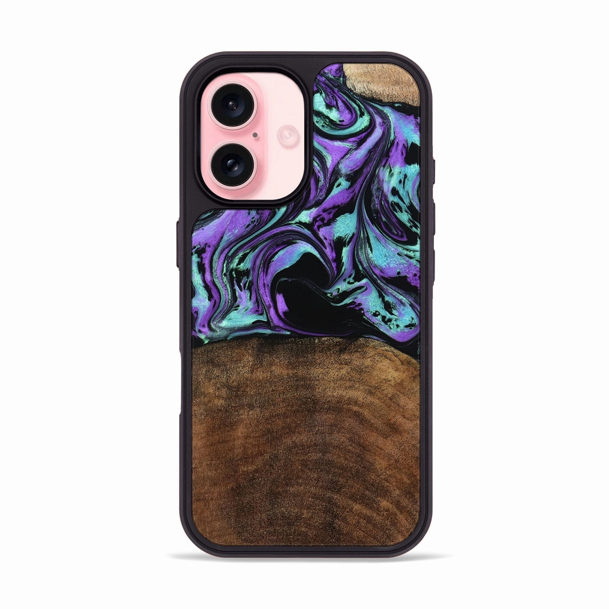Anti Oil Film Iphone 16 Wood Phone Case - Kala (Purple, 779628)