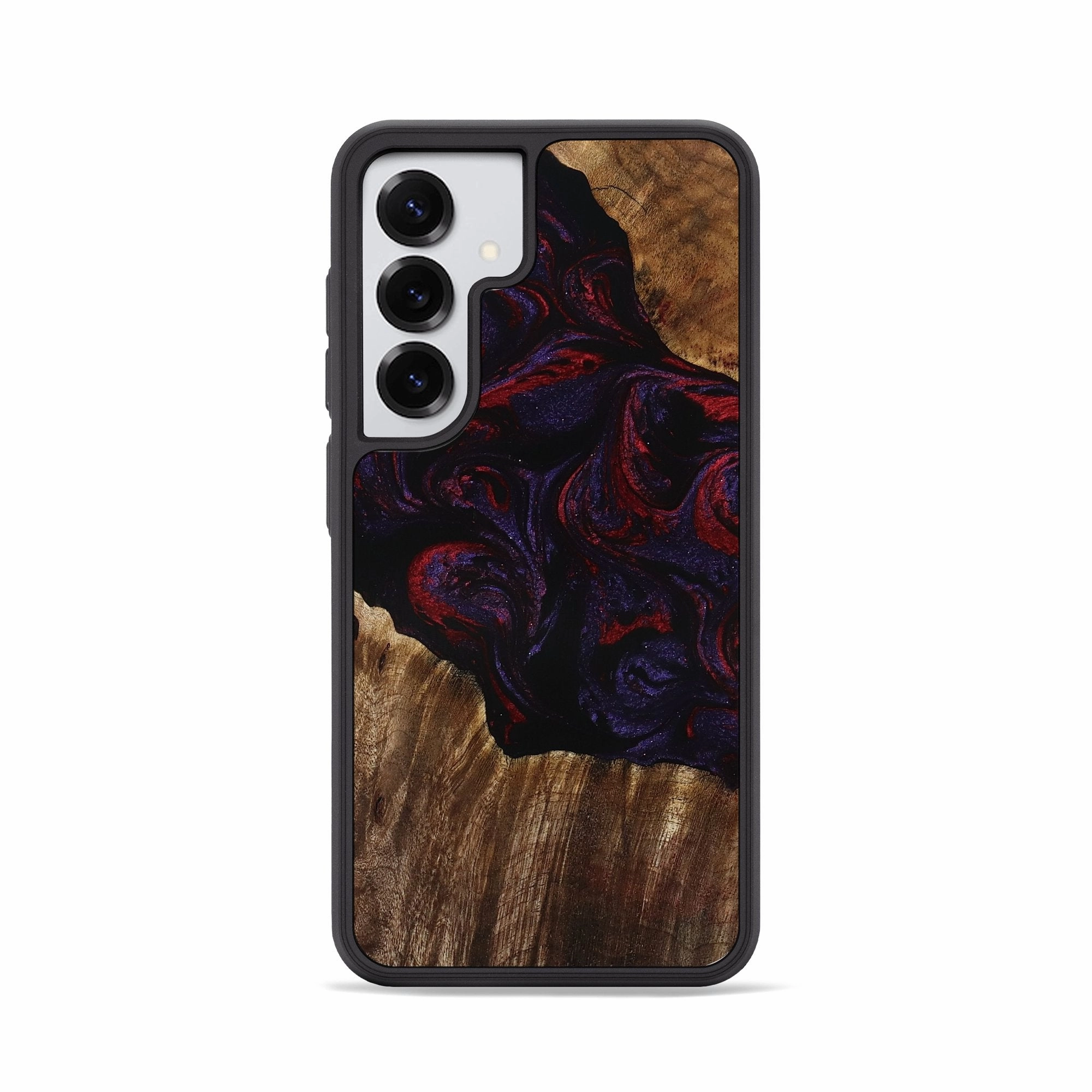 Galaxy S25 Wood Phone Case - Adaline (Red, 771187) Protective Cover Smooth Surface