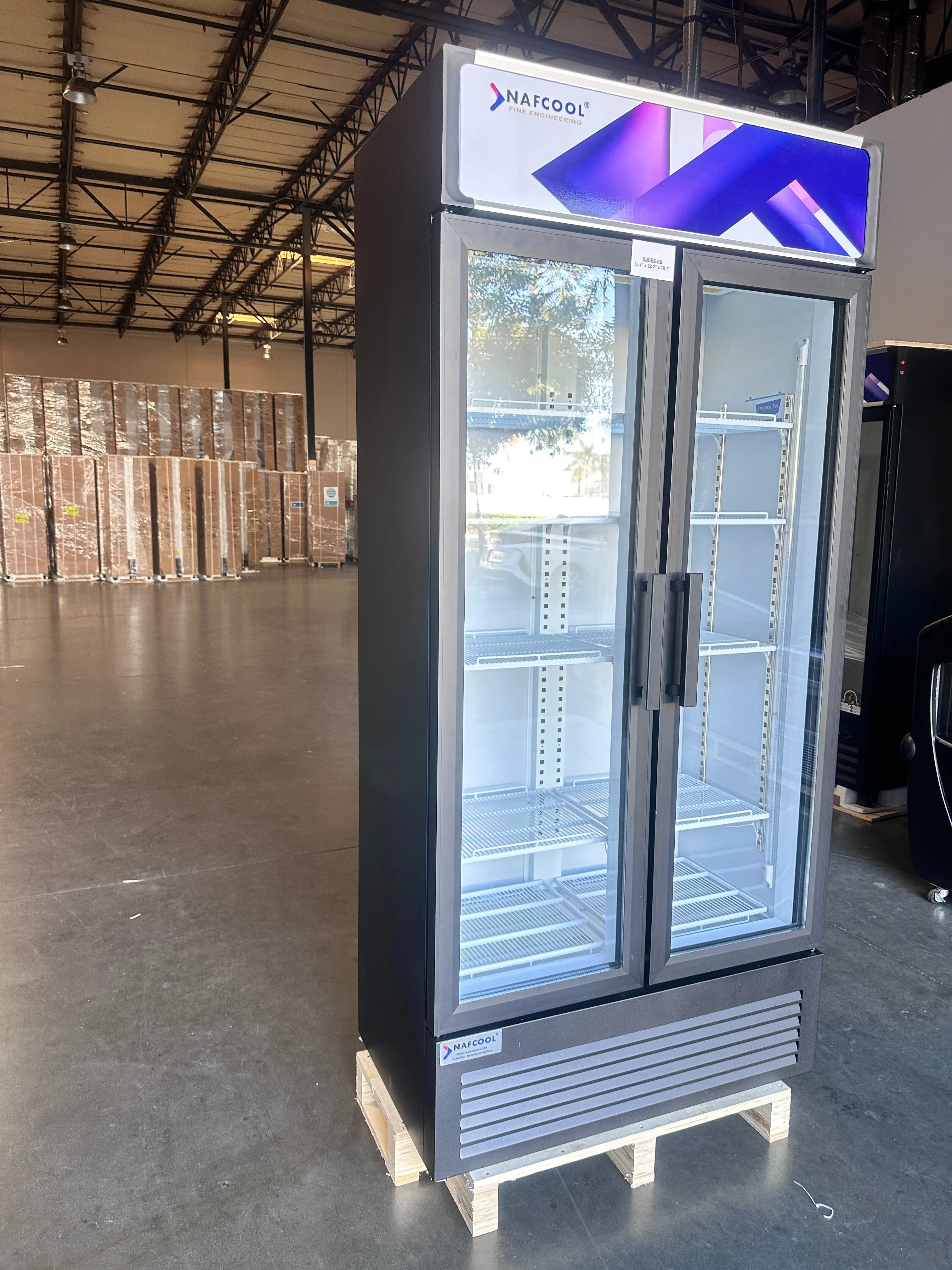 SGDRX(H) 36?? Two Section Hinge Glass Door Merchandiser Refrigerator