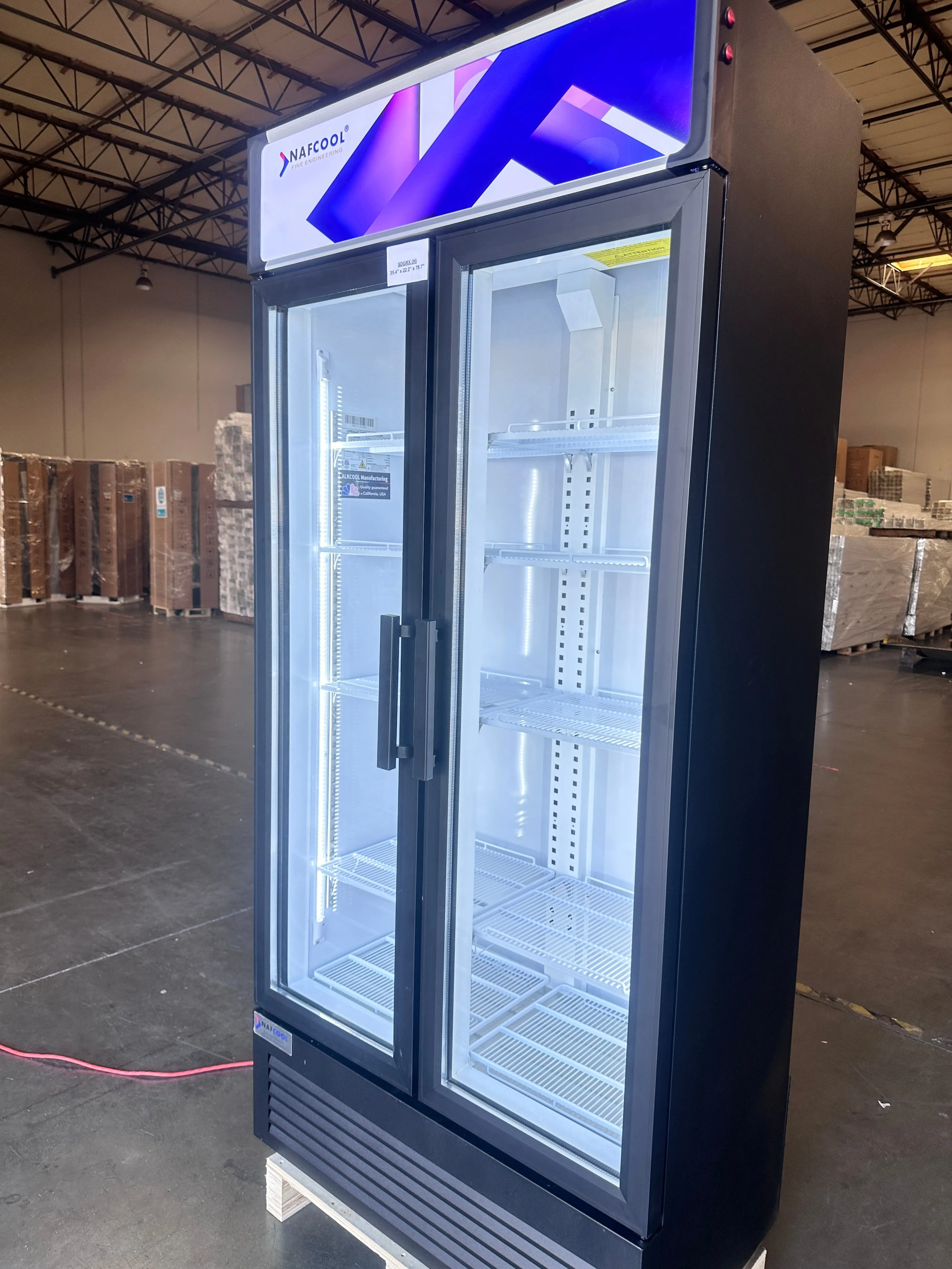 SGDRX(H) 36?? Two Section Hinge Glass Door Merchandiser Refrigerator