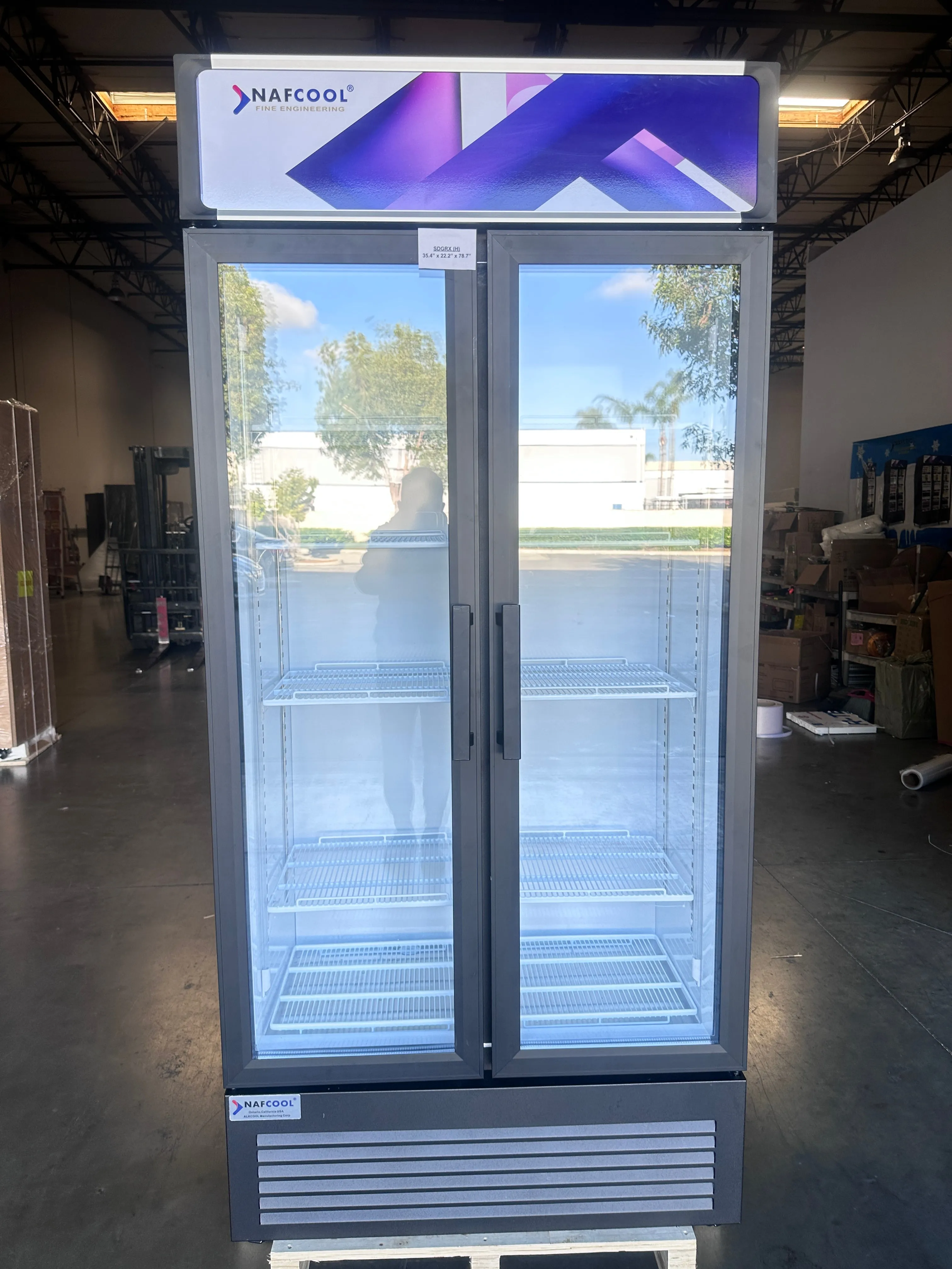 SGDRX(H) 36?? Two Section Hinge Glass Door Merchandiser Refrigerator