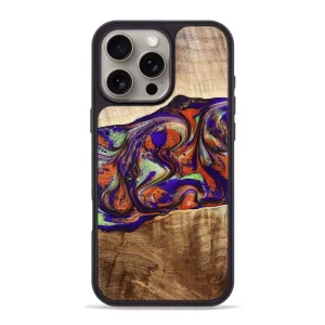 Iphone 16 Pro Max Wood Phone Case - Jaliyah (Purple, 778806) Anti Glare