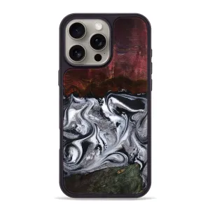 Crystal Clear Iphone 16 Pro Max Wood Phone Case - Kaila (Black & White, 780506)