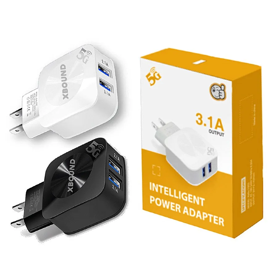 3.1A Dual Usb Wall Charger Smart IC Chip Charging Safety