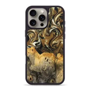 Iphone 16 Pro Max Wood Phone Case - Mabel (Black & White, 777571) Scratch Proof Glass Anti Finger Streak