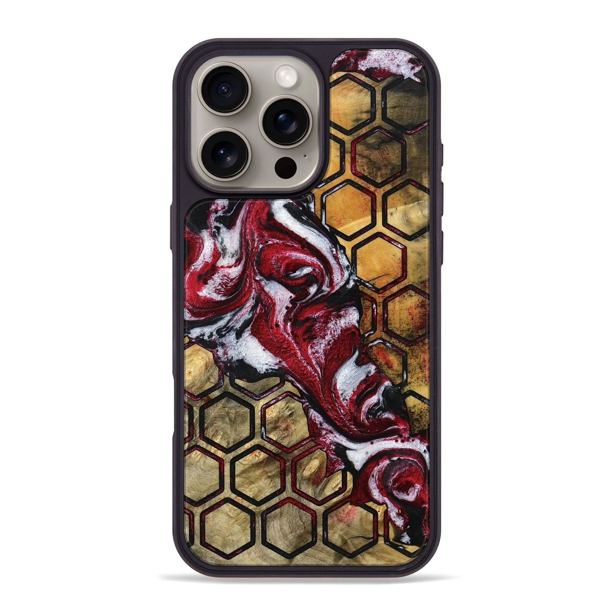 Iphone 16 Pro Max Wood Phone Case - Arjun (Pattern, 776568) Drop Resistant