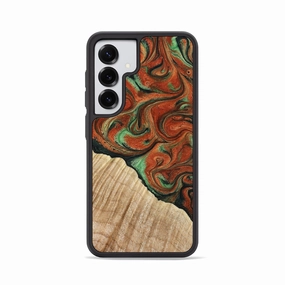 Shock Guard Anti Finger Mark Film Galaxy S25 Wood Phone Case - Braedon (Green, 778336)