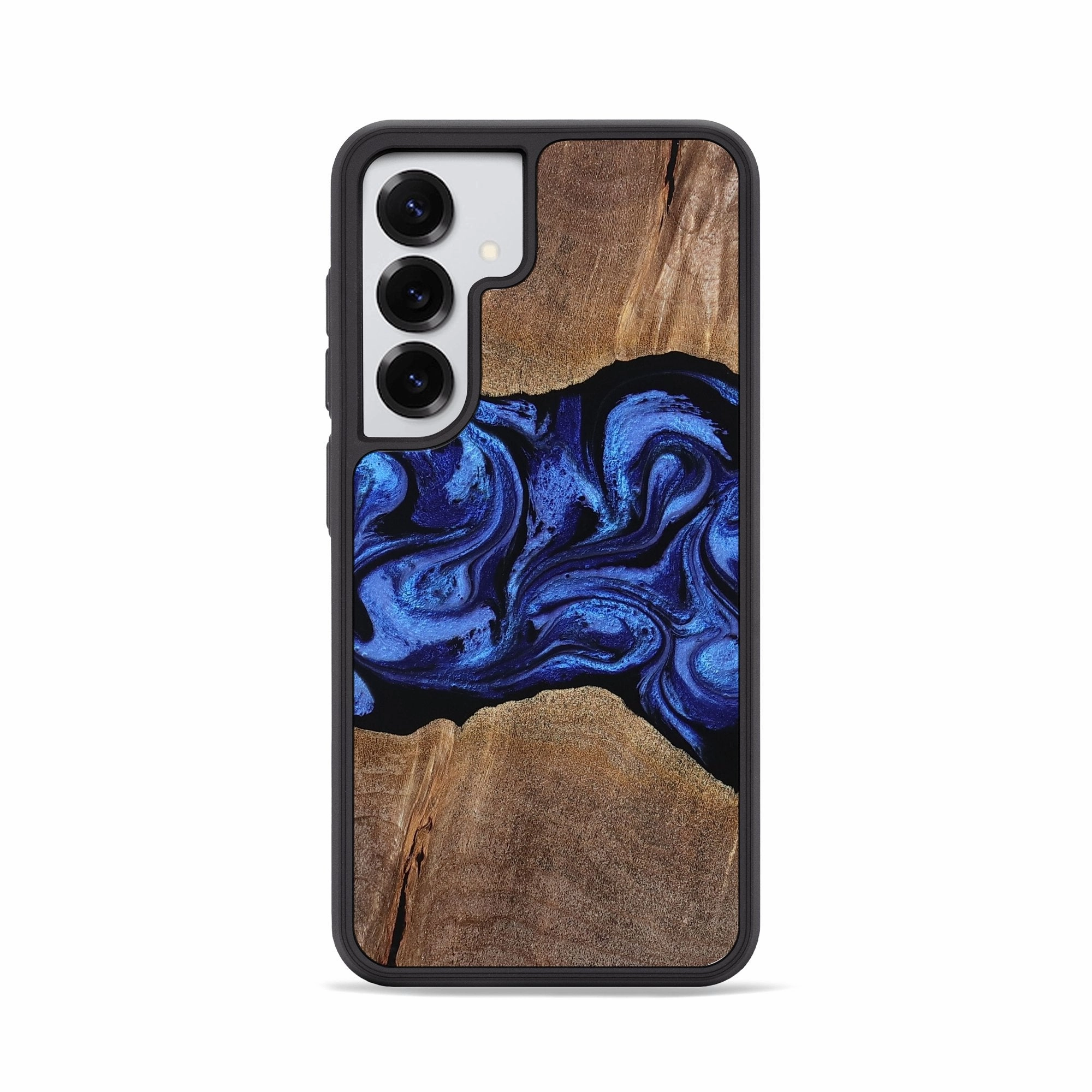 Galaxy S25 Wood Phone Case - Fred (Blue, 769448) Anti Reflection Coating Edge Protection