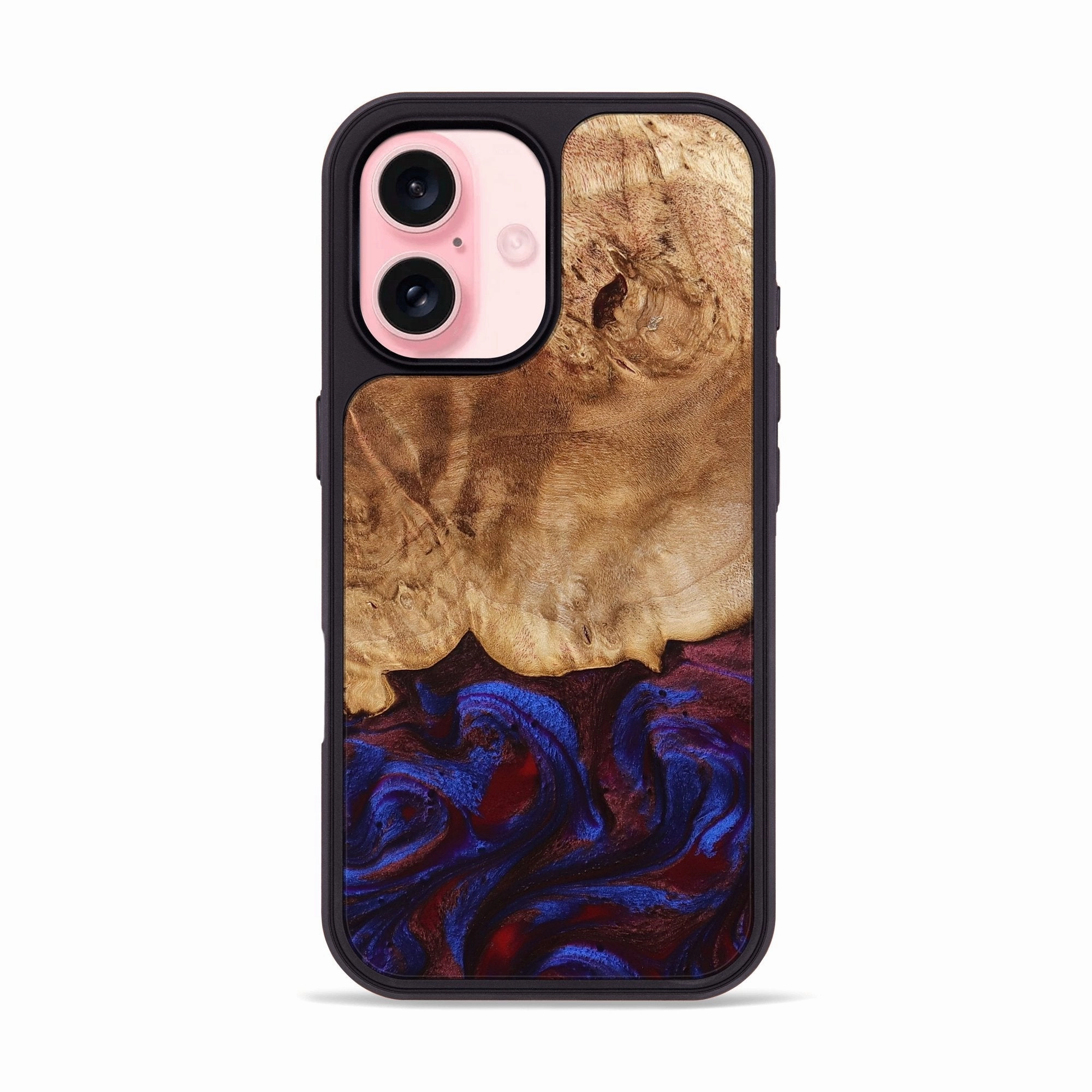 Iphone 16 Wood Phone Case - Tanisha (Red, 778808) Impact Protection Soft Edge