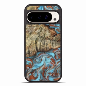 Pixel 10 Pro Xl Wood Phone Case - Domenic (Teal & Gold, 780727) Anti Blue Light