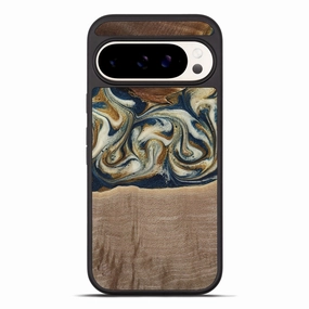 Anti Scratch Shield Scratch Resistant Pixel 10 Pro Xl Wood Phone Case - Jerry (Teal & Gold, 771617)