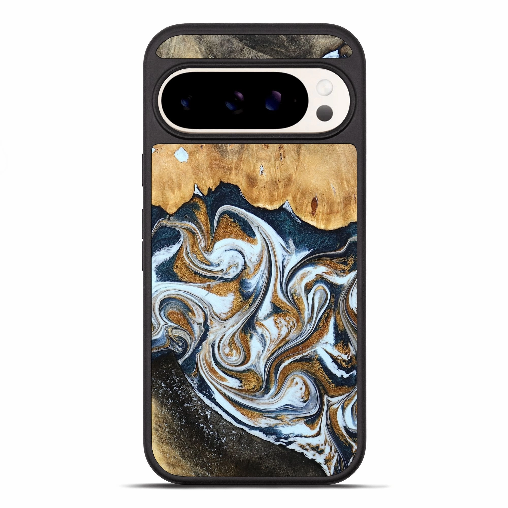 Protective Screen Pixel 10 Pro Xl Wood Phone Case - Jovan (Teal & Gold, 779556)