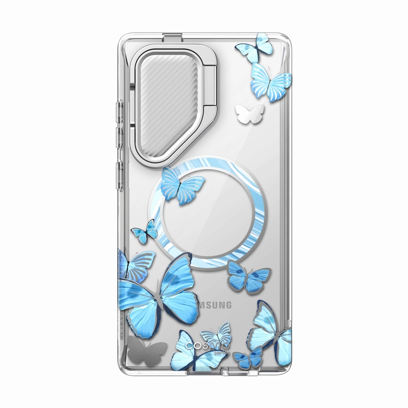 Galaxy S24 Ultra Cosmo Clear Phone Case - Bluefly Protective Screen Shock Absorbing