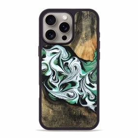 Iphone 16 Pro Max Wood Phone Case - Darrin (Green, 773389) Dustproof Cover
