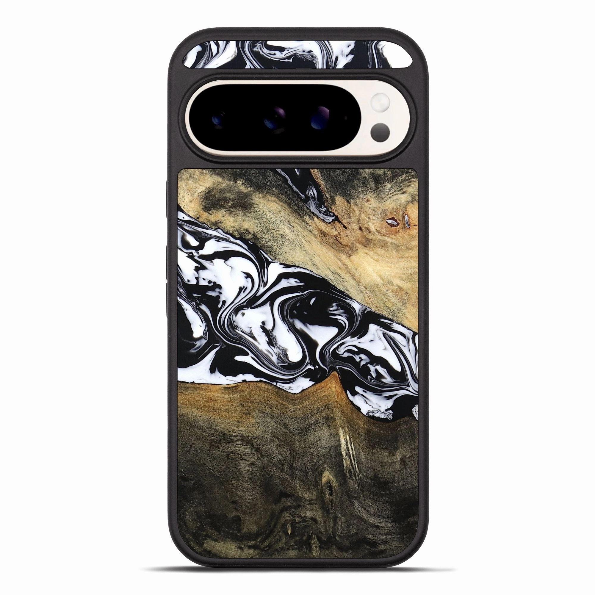 Pixel 10 Pro Xl Wood Phone Case - Kenyon (Black & White, 781630) Anti Finger Smear Protective Film