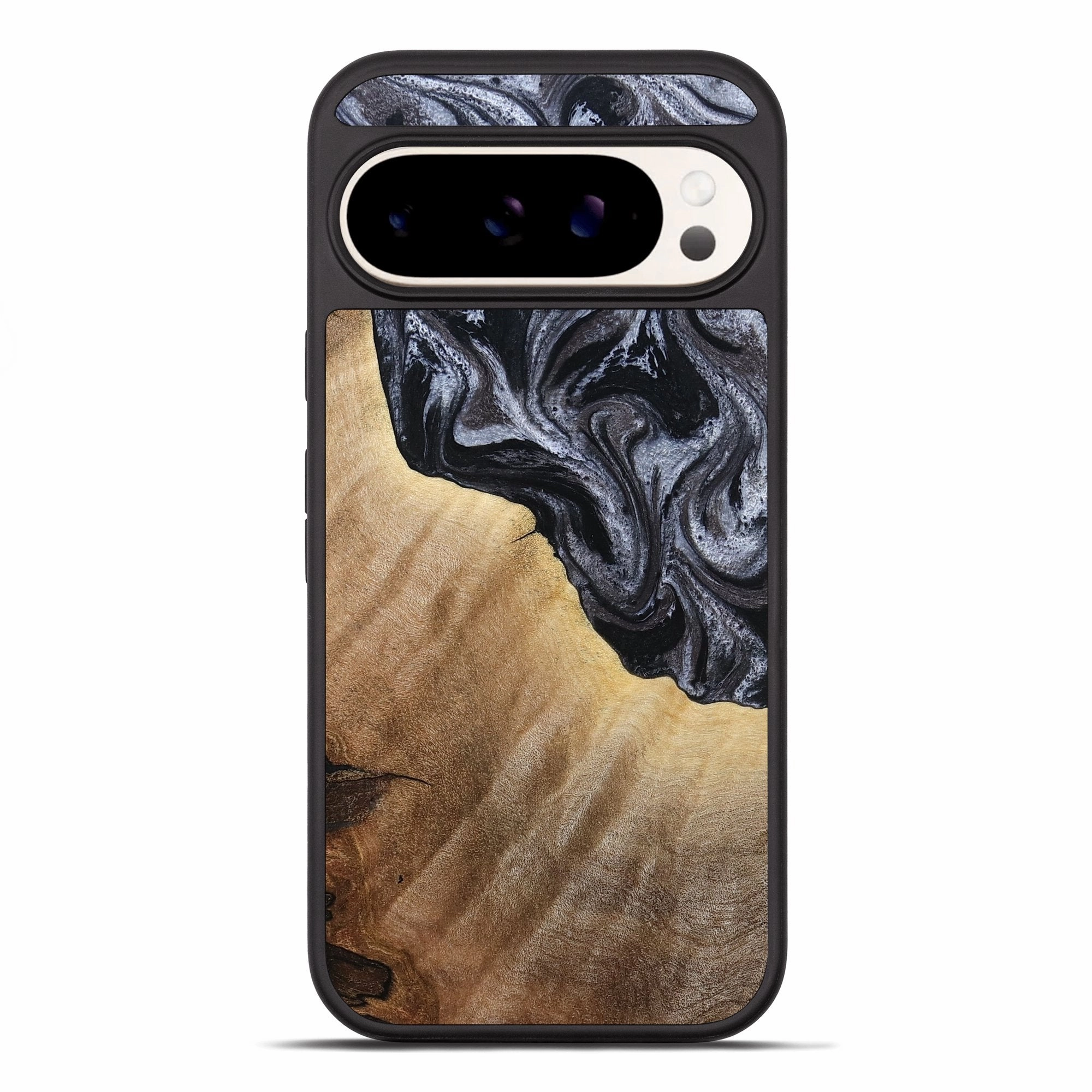 Soft Edge Screen Guard Pixel 10 Pro Xl Wood Phone Case - Rilla (Black & White, 781633)