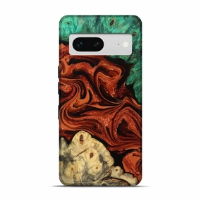 Pixel 7 Wood Live Edge Phone Case - Shonda (Red, 781441) Bubble Free Screen Anti Spy
