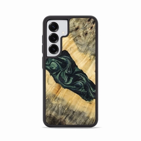 Scratch Resistant Anti Reflection Screen Galaxy S25 Wood Phone Case - Tea (Green, 776368)