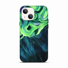 Anti Shock Screen Iphone 13 Wood Live Edge Phone Case - Vicki (Green, 781468)