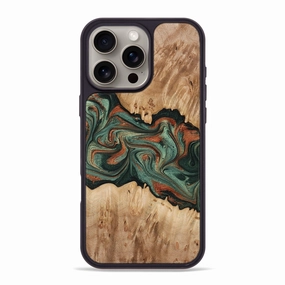 Impact Protection Iphone 16 Pro Max Wood Phone Case - Ferne (Green, 774328)