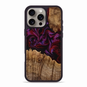 Iphone 16 Pro Max Wood Phone Case - Simone (Red, 772538) Anti Oil Film