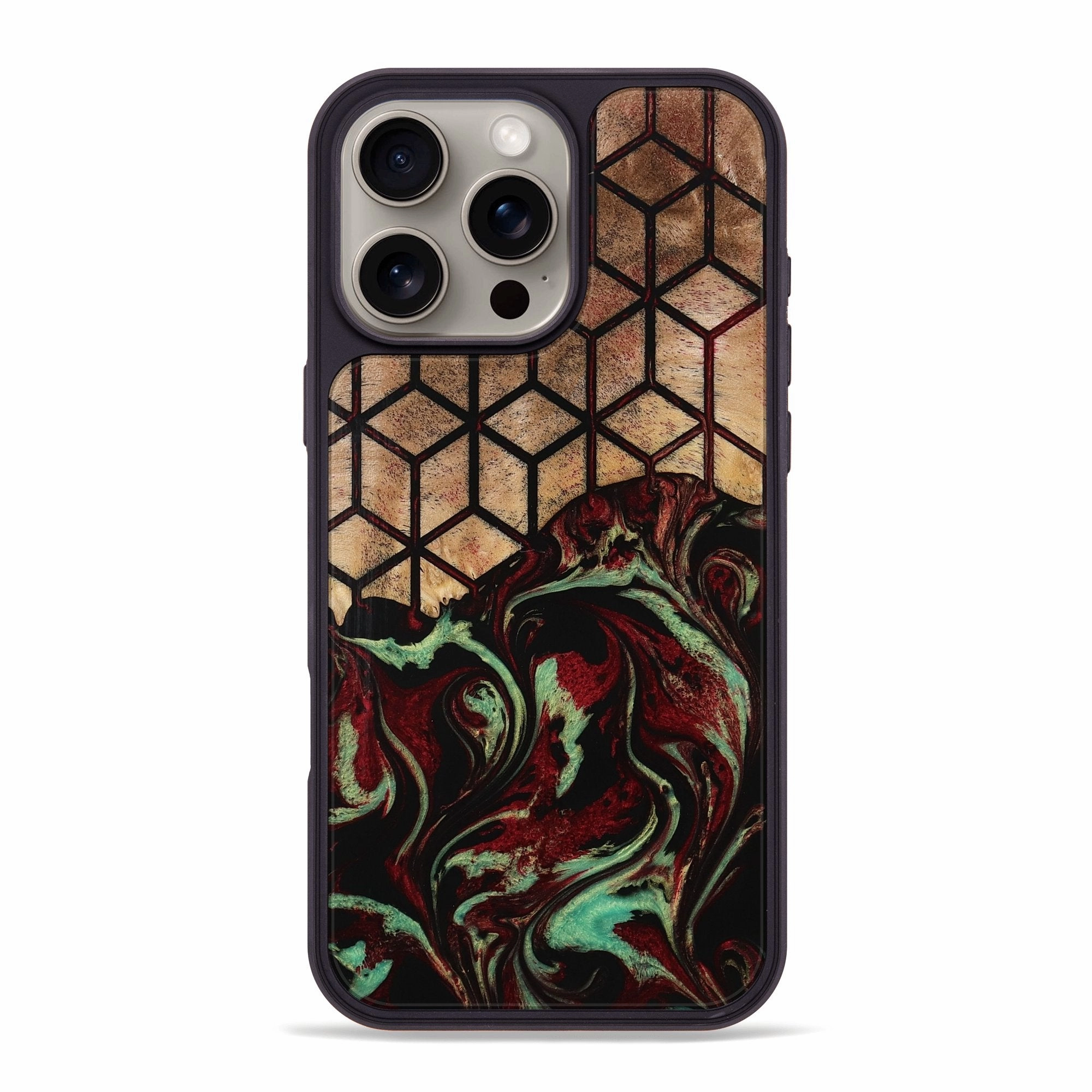 Crystal Clear Iphone 16 Pro Max Wood Phone Case - Adriel (Pattern, 773566)