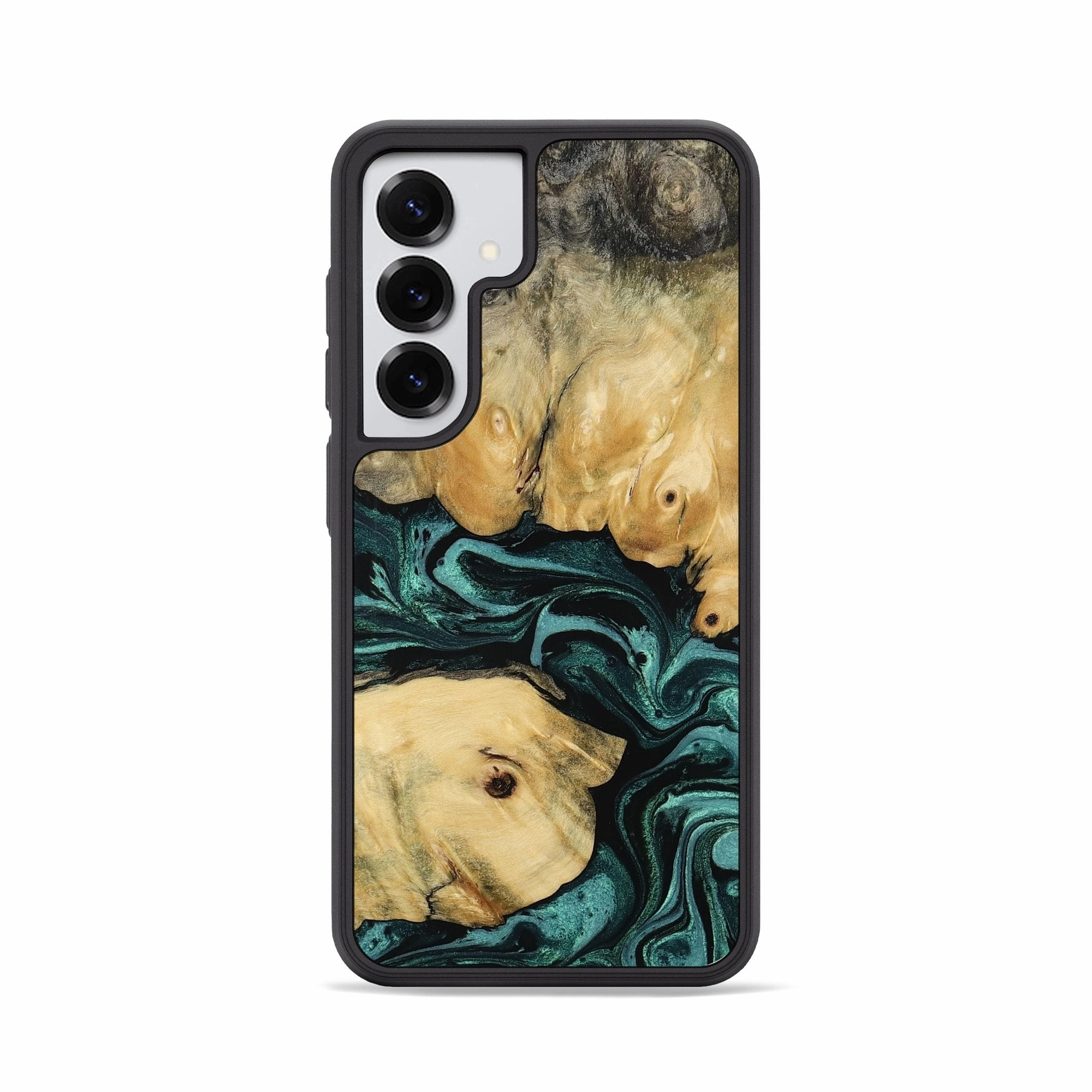 High Transparency Anti Finger Grease Film Galaxy S25 Wood Phone Case - Zina (Green, 770176)