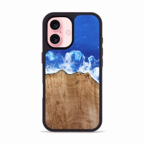 Smooth Touch Protective Screen Iphone 16 Wood Phone Case - Zahra (Coastal, 773239)
