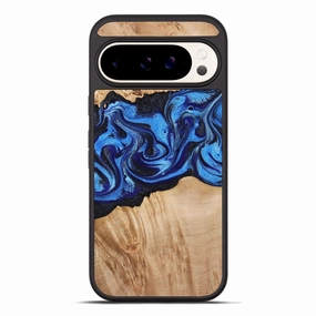 Anti Fingerprint Film Scratch Proof Glass Pixel 10 Pro Xl Wood Phone Case - Stephan (Blue, 773601)