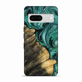 Privacy Screen Ultra Thin Pixel 7 Wood Live Edge Phone Case - Brody (Green, 778509)