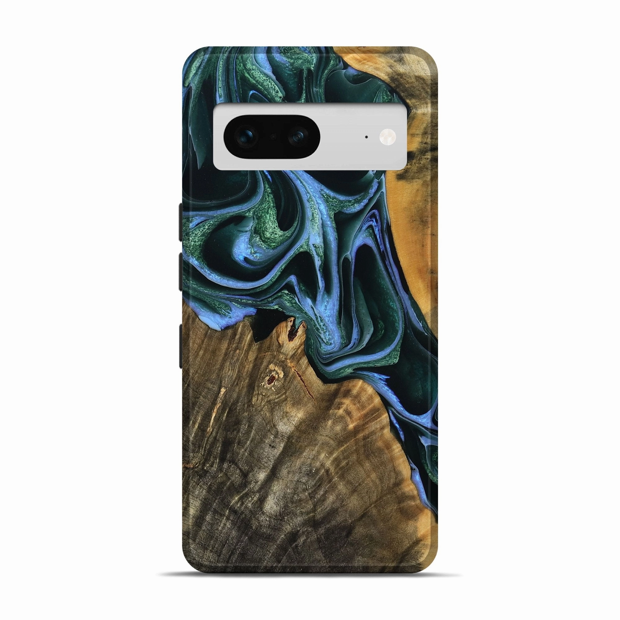 Anti Finger Stain Pixel 7 Wood Live Edge Phone Case - Leota (Green, 778772)