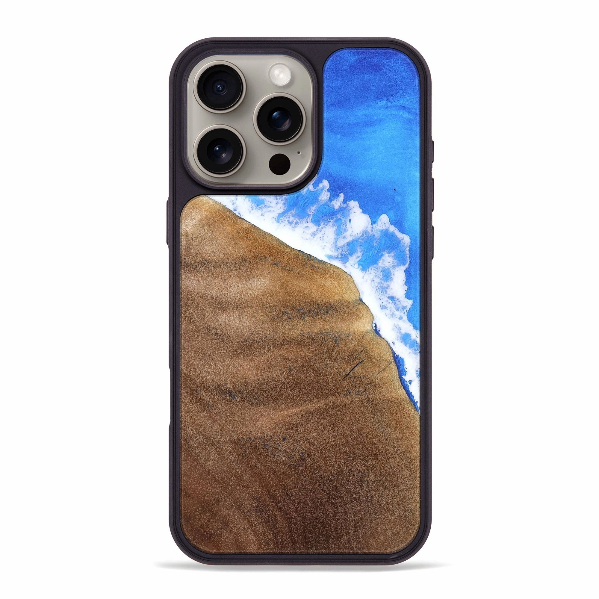 Iphone 16 Pro Max Wood Phone Case - Lakesha (Coastal, 775091) Fingerprint Repellent Anti Spy Film