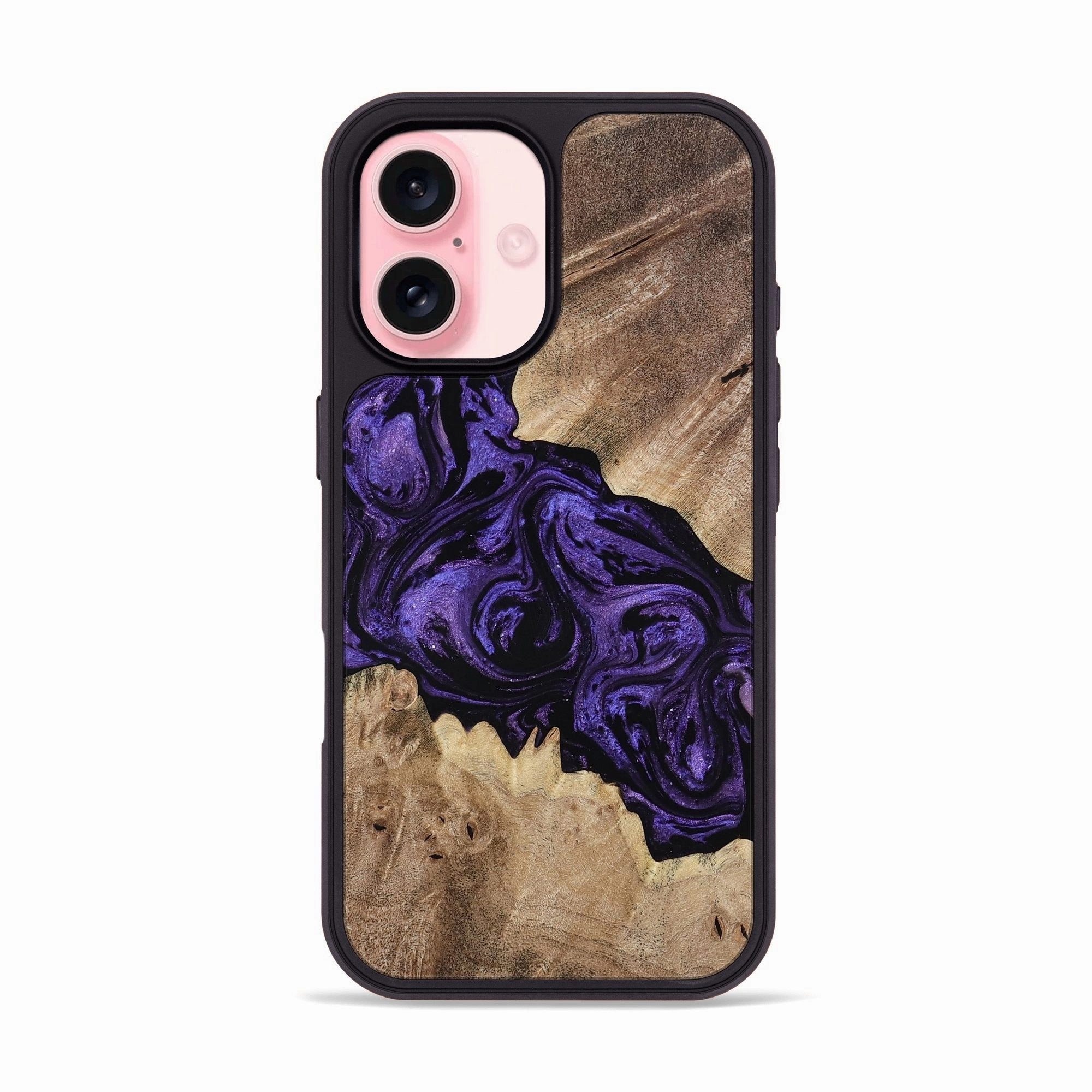 Shock Guard Privacy Screen Iphone 16 Wood Phone Case - Eryn (Purple, 768640)