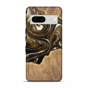 Anti Finger Oil Coating Pixel 7 Wood Live Edge Phone Case - Essence (Black & White, 777966)