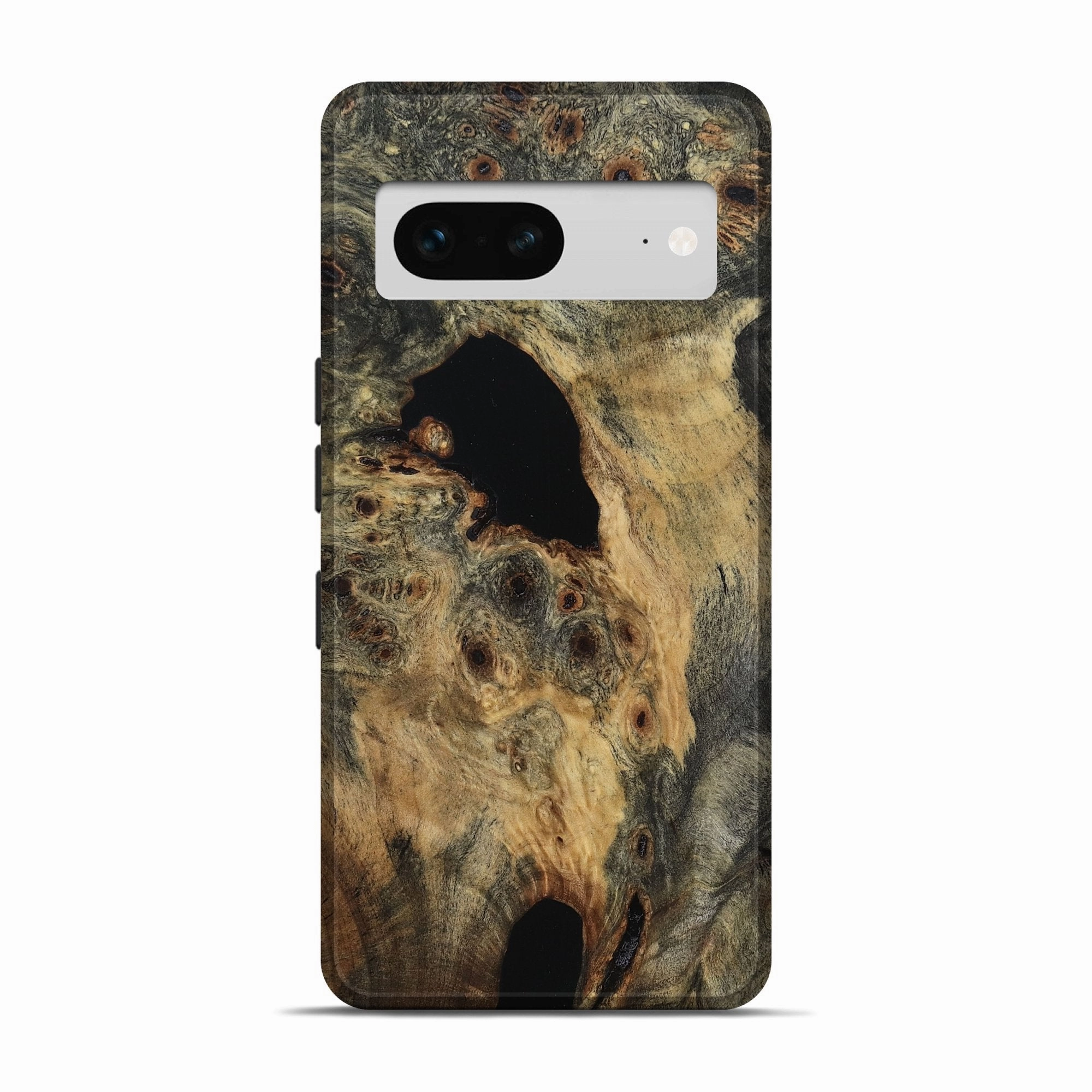 Bubble Free Installation Anti Finger Mark Pixel 7 Wood Live Edge Phone Case - Kayden (Wood Burl, 781446)