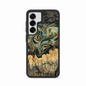 Galaxy S25 Wood Phone Case - Elvera (Green, 781756) Protective Layer Bubble Free