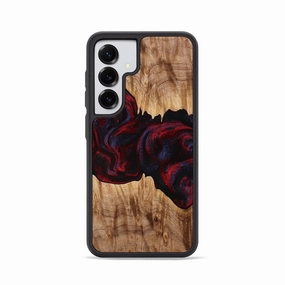 Fingerprint Shield Galaxy S25 Wood Phone Case - Jakayla (Red, 774303)