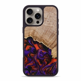 Iphone 16 Pro Max Wood Phone Case - Wiley (Purple, 773839) Crystal Clear