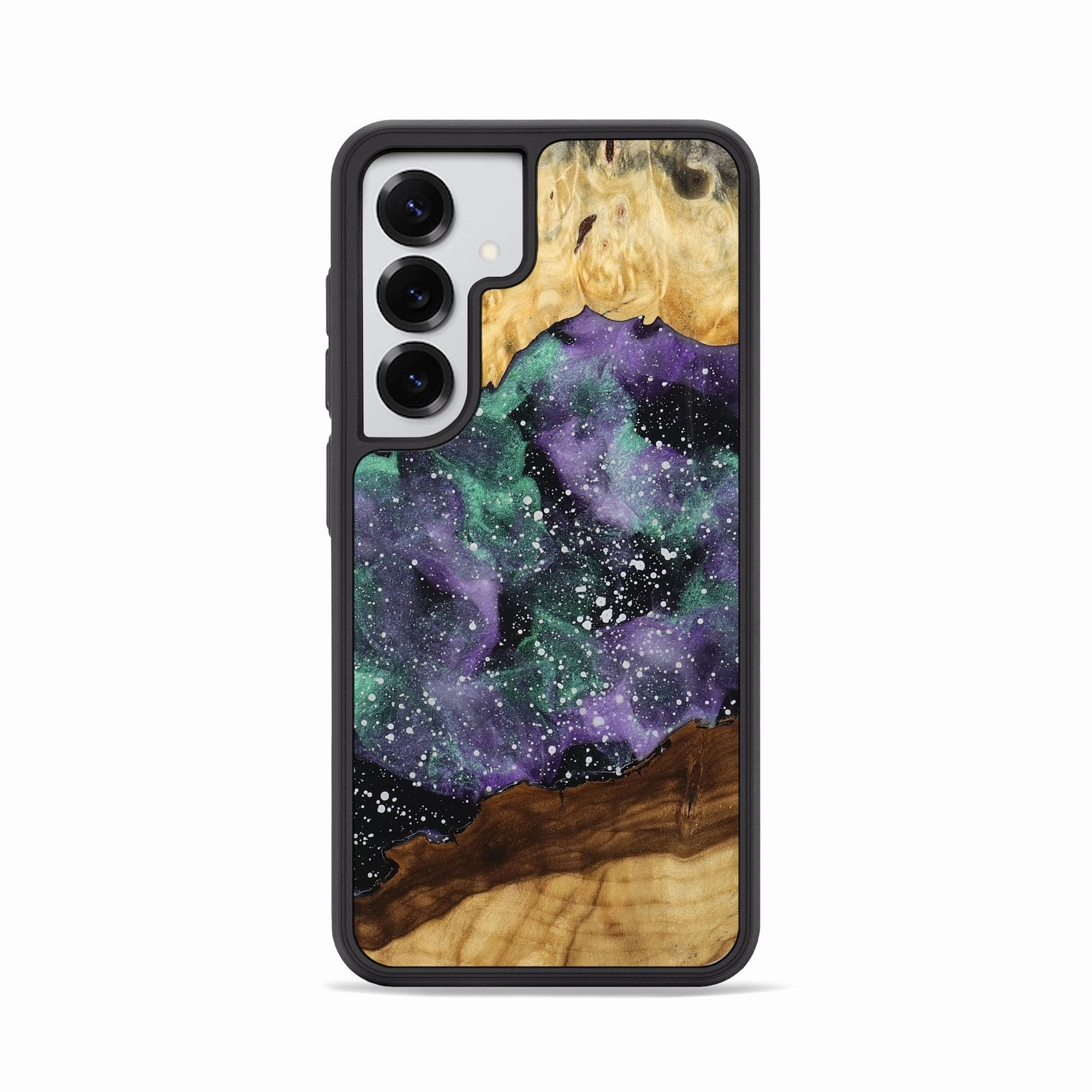Galaxy S25 Wood Phone Case - Kortney (Cosmos, 774808) Impact Protection Crystal Clear