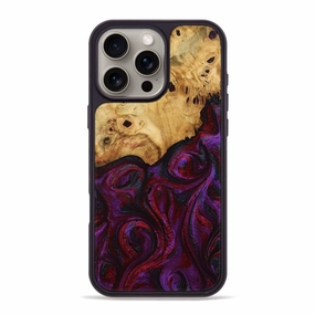 Iphone 16 Pro Max Wood Phone Case - Robb (Purple, 772087) Anti Shock Screen