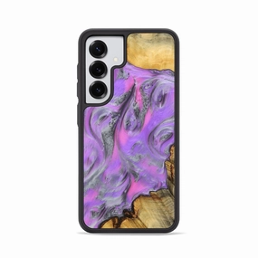 Galaxy S25 Wood Phone Case - Piper (Purple, 777781) Protective Screen HD Clarity