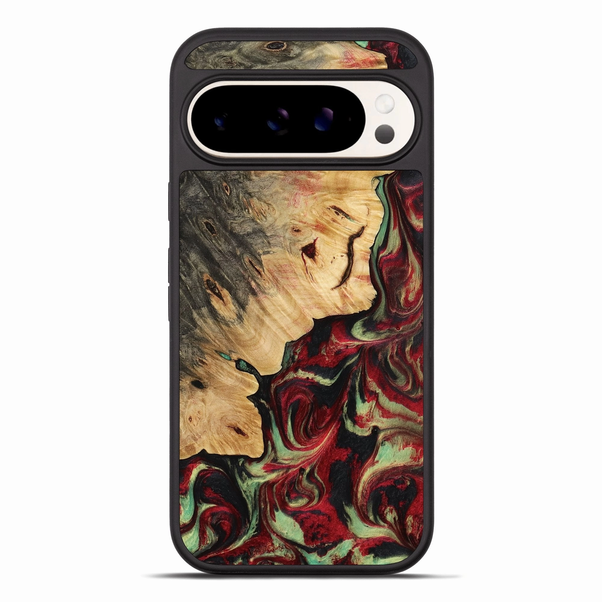 Pixel 10 Pro Xl Wood Phone Case - Myrta (Red, 770748) Ultra Thin Anti Static