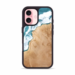 Anti Oil Film Anti Fingerprint Film Iphone 16 Wood Phone Case - Ari (Coastal, 777441)