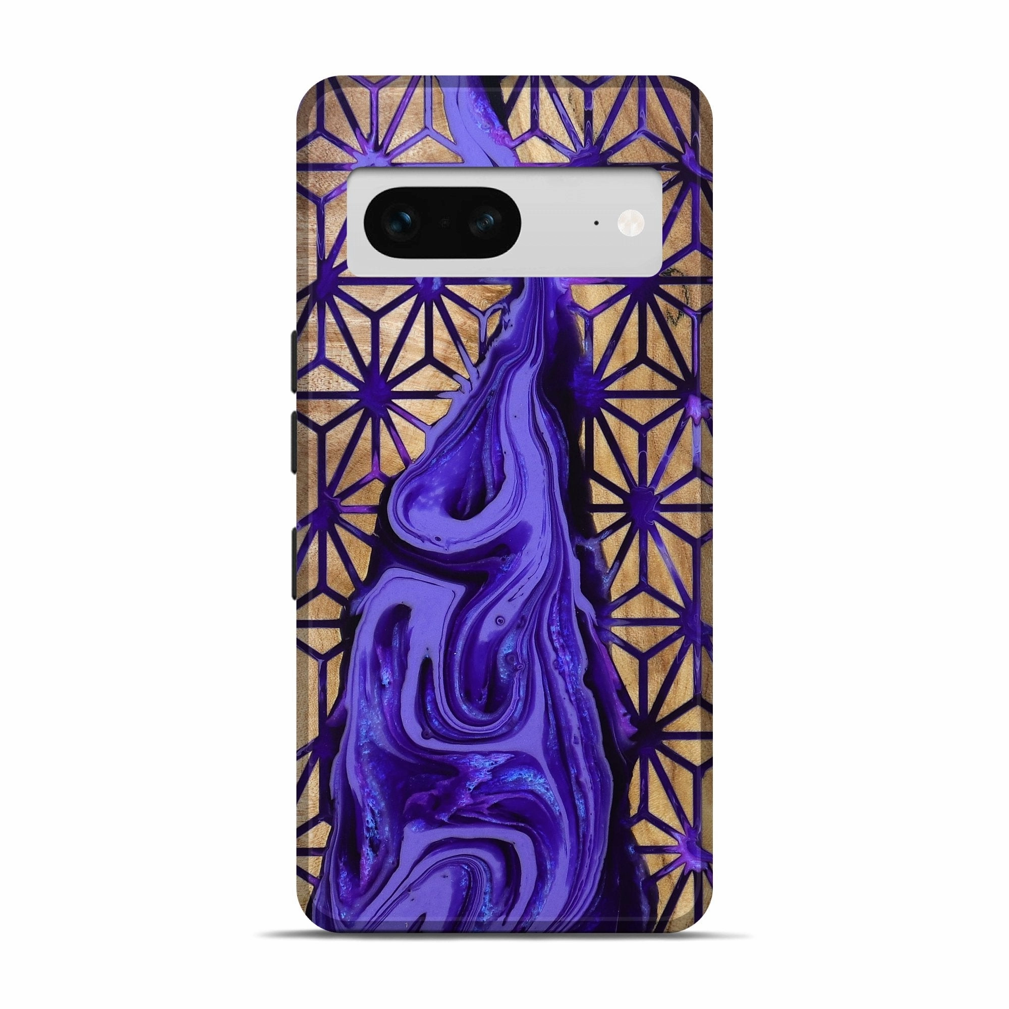 Case Friendly Fingerprint Resistant Coating Pixel 7 Wood Live Edge Phone Case - Mathew (Pattern, 779190)