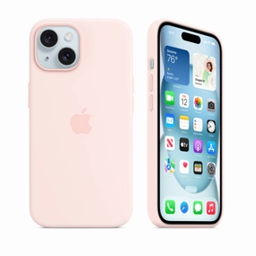 Silicone Case - Light Pink (Iphone 15) Oleophobic Coating